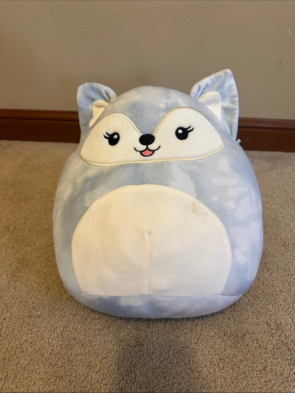 Squishmallows Light Blue and White Fox Plush